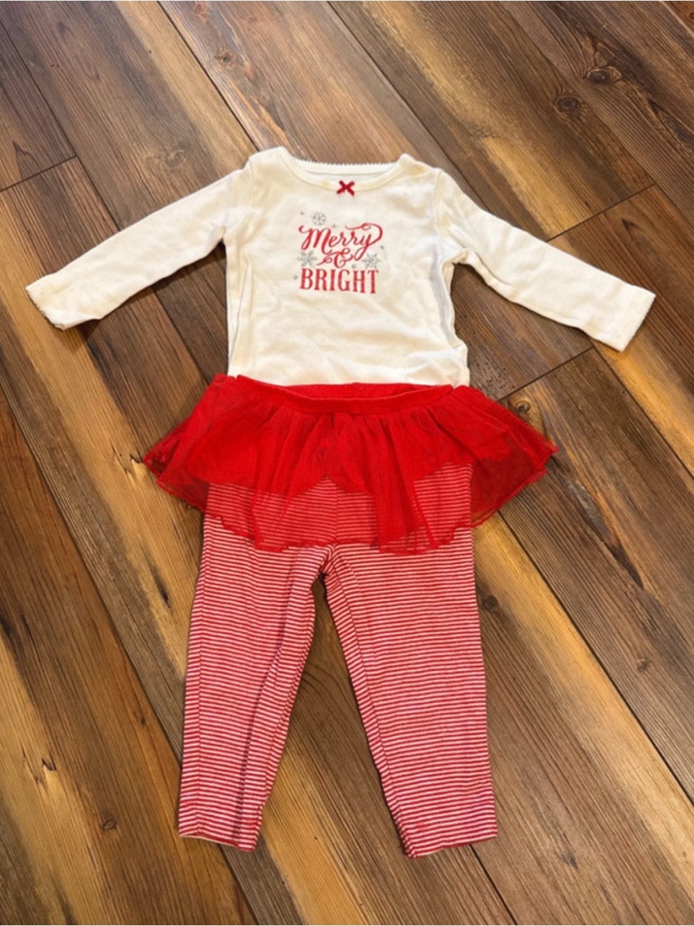 Carter's Red and White 'Merry & Bright' Holiday Costume Set